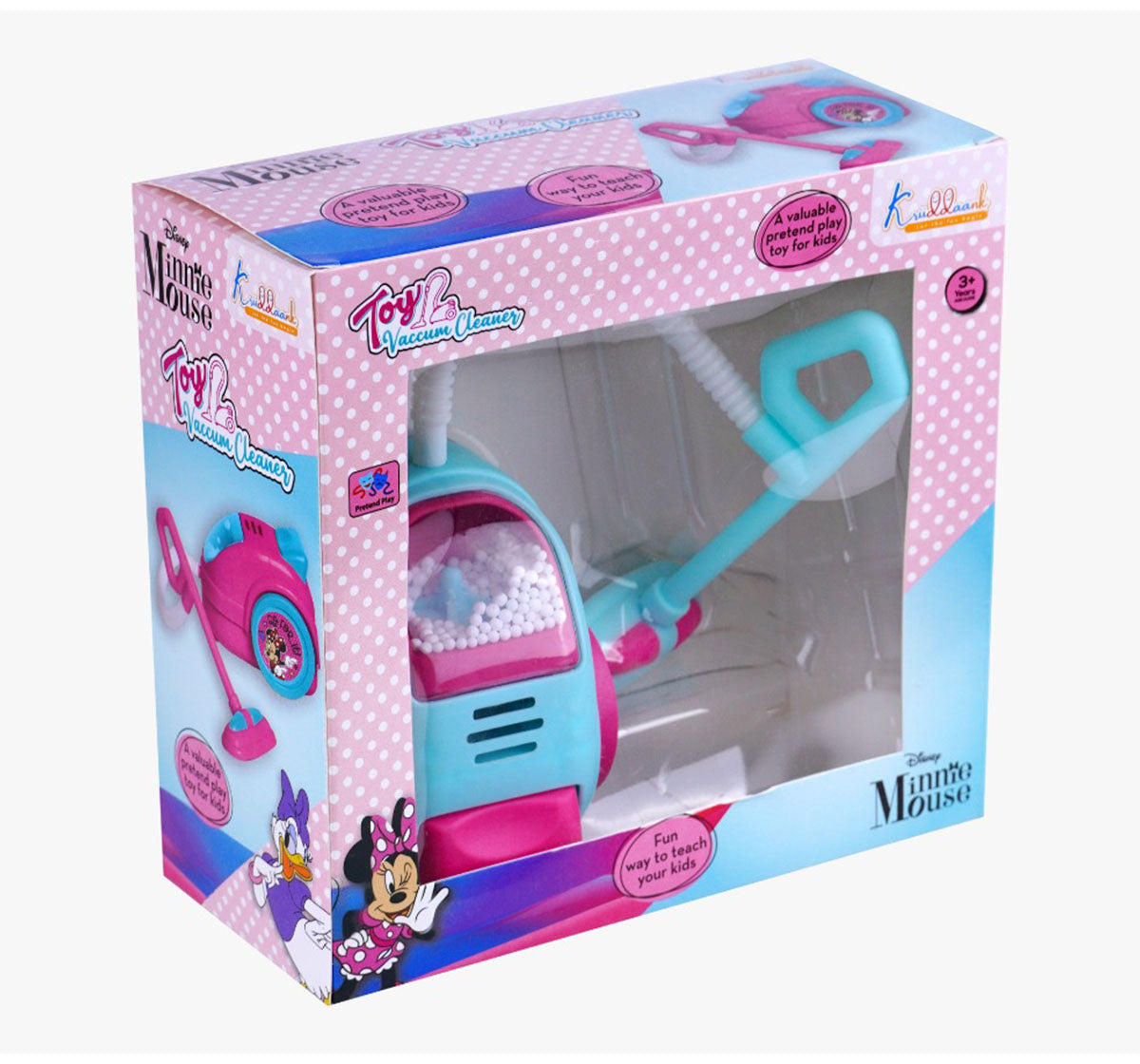 Kriiddaank VaccumCleaner-MinnieThemeHVC-100220ByDisneyLight & Sound Vacuum Cleaner ToyMinnie Mouse Pretend Play VacuumDisney Mickey Mouse Toy Vacuum with Lights & MusicToy Vacuum SetCleaning Toy for Toddlers