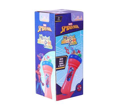 Kriiddaank MusicalMicrophone-SpidermanThemeMM-100380ByMarvelInteractive Spiderman Mic with LightsMarvel Kids Singing MicSpiderman Mic with Built-in SongsSpiderman Microphone for Toddlers & KidsInteractive Spiderman Mic with Lights