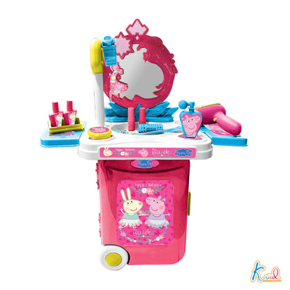 Kriiddaank TrolleyDressingSet-PeppaPigThemeByHasbroPeppa Pig Dressing Trolley SetPeppa Pig Makeup & Beauty ToyPeppa Pig Pretend Play Dressing TablePeppa Pig Beauty & Fashion PlaysetPeppa Pig Makeup & Hair Styling Set