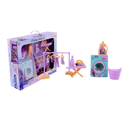 Kriiddaank WashingMachineset-FrozenThemeWMS-100610ByDisneyMagic Home Appliances for Pretend PlayInteractive Washing Machine Playset for ToddlersFrozen Themed Pretend Play Washing MachineDisney Frozen Role Play Set for ToddlersPretend Play Washing Machine