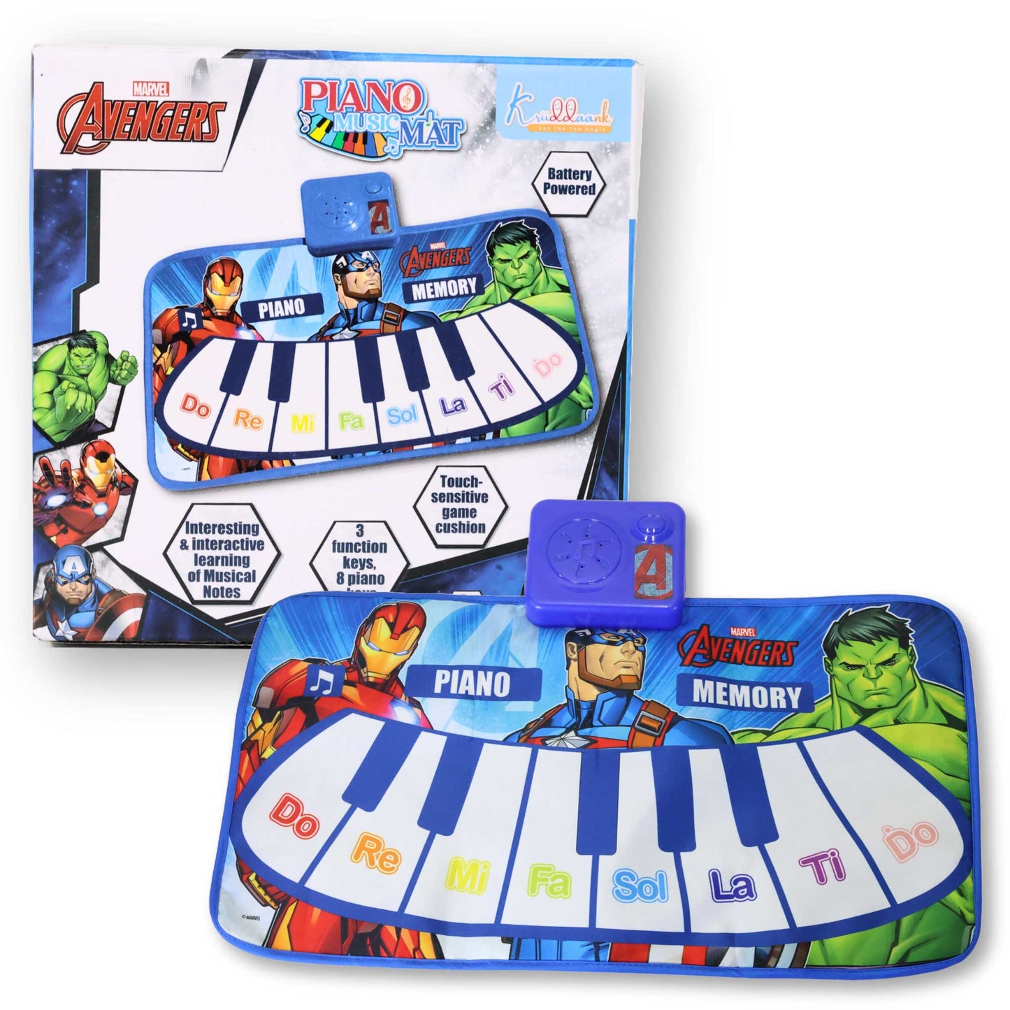 Kriiddaank PianoMusicMat-AvengersThemeByMarvelInteractive Musical Play MatTouch Sensitive Music MatElectronic Keyboard Mat for KidsDance & Play Piano MatMusic Learning Mat for Toddlers