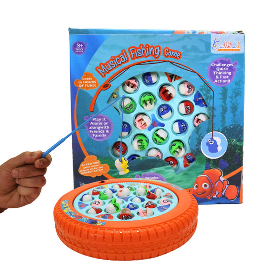 Kriiddaank MusicalFishingGame-NemoThemeFS-100360ByDisneyUnderwater Adventure ToyFish Catching GameBattery-Powered Fishing GameSea Animal ToyWater-Themed Educational Toy