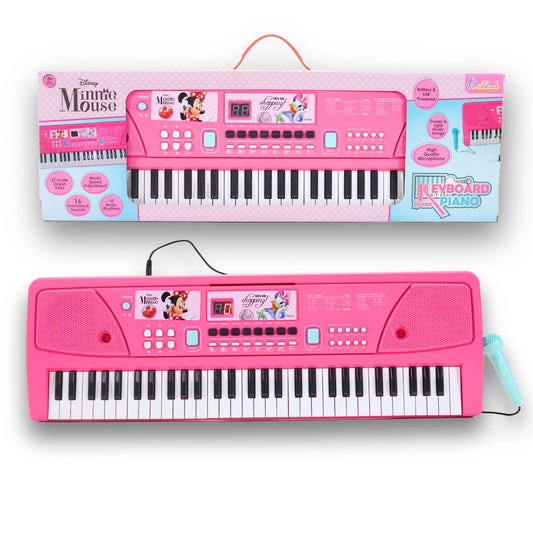 Kriiddaank  Keyboard Piano -600 MinnieMinnie Themed ToysElectronic keyboard piano with USBKids Musical KeyboardLearning & Development Toy for ToddlersEducational keyboard piano for toddlers
