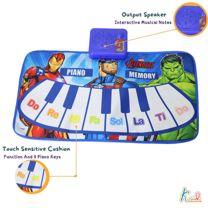 Kriiddaank PianoMusicMat-AvengersThemeByMarvelInteractive Musical Play MatTouch Sensitive Music MatElectronic Keyboard Mat for KidsDance & Play Piano MatMusic Learning Mat for Toddlers