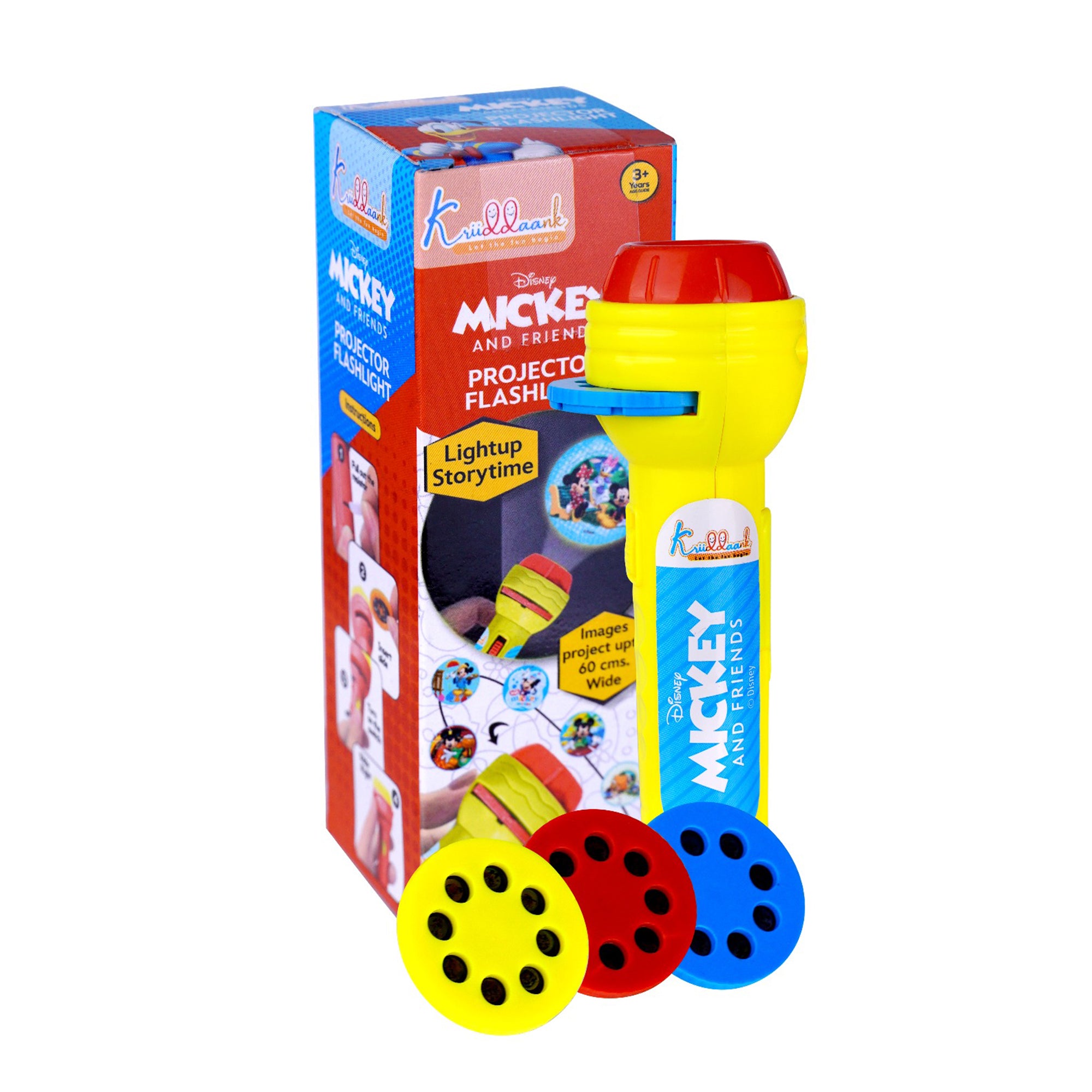 Kriiddaank  Projector Flash Light MickeyNight Light Projector for KidsTorch Light with Image ProjectionPocket-Sized Projector for KidsProjector Toy for Imaginative PlayProjector Toy for Imaginative Play