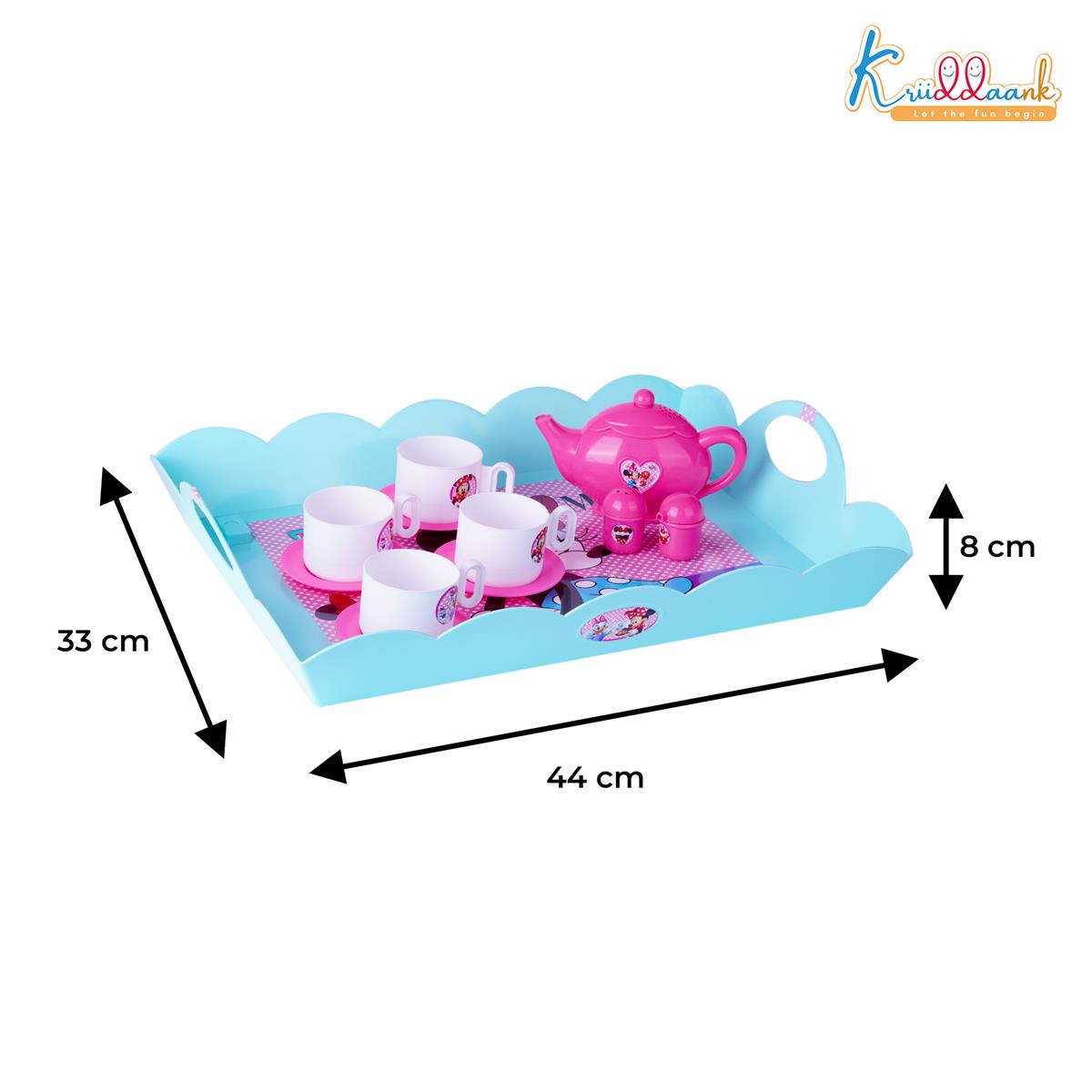 Minnie Tea Playset for Kids Aged 3+ | 12-Piece Pretend Play Tea Party Set with Electronic Kettle, Boiling Sounds & Lights | Safe & Non-Toxic Educational Kitchen Toy Gift for Toddlers