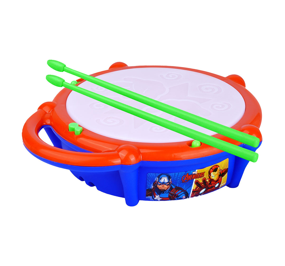 Kriiddaank  Flash Drum AvengersFlash Drum Avengers toyFlash Drum musical toy for young childrenAvengers drum toy for toddlersDrum with sticksAction drum toys