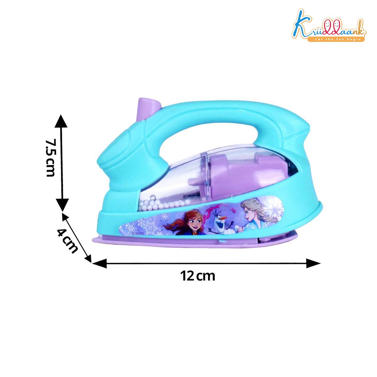 Frozen Household Press Iron Toy for Kids - Realistic Pretend Play Ironing Set with Moving Beads, Lights & Vibration - Educational Role Play Toy for Boys & Girls 3+ Years - Turkish Blue