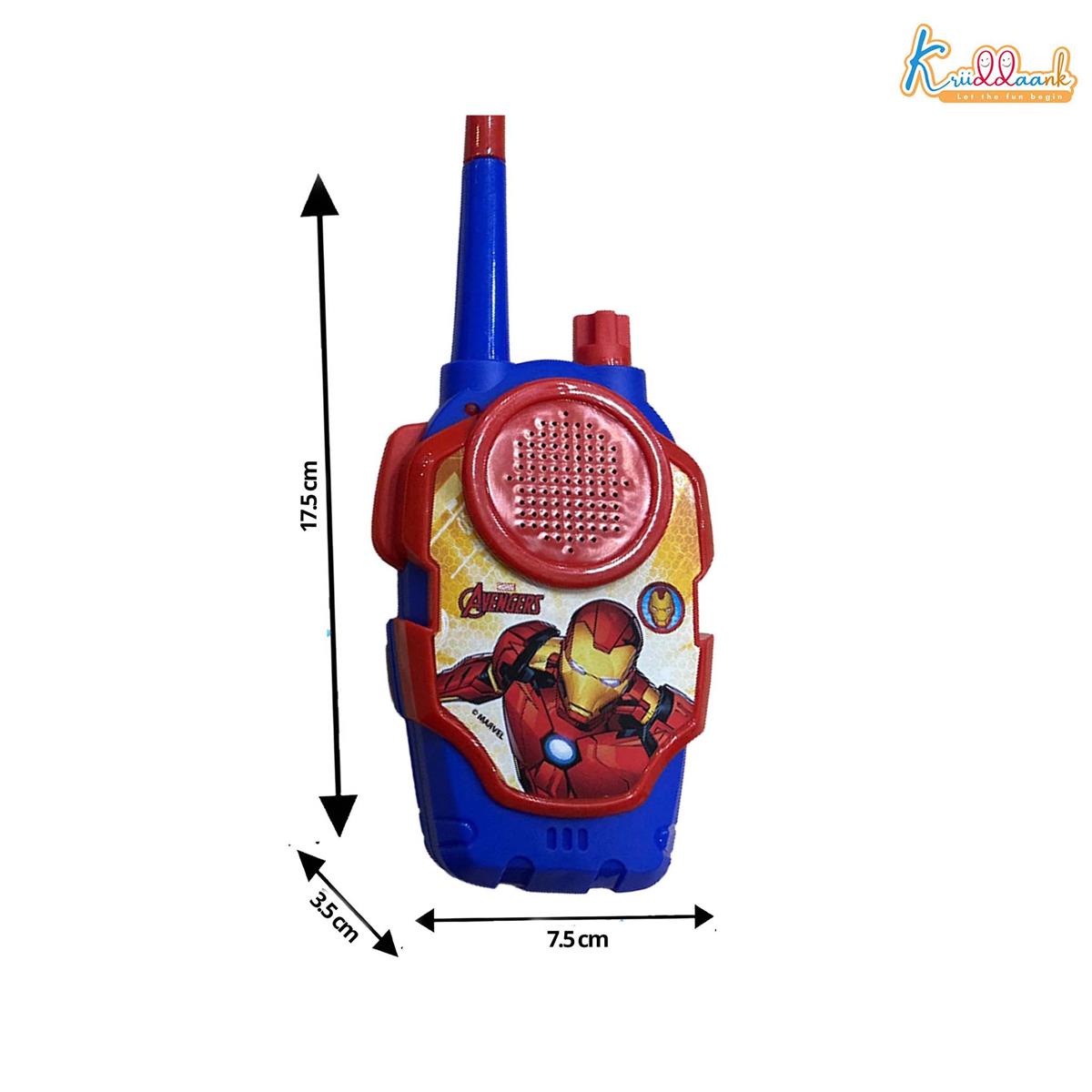 Avengers Walkie Talkie Set for Kids - 75m Range 2-Way Radio Toy for Boys & Girls - Ideal for Camping, Hiking & Outdoor Adventure - Child-Safe Non-Toxic Red Communication Device (Set of 2)