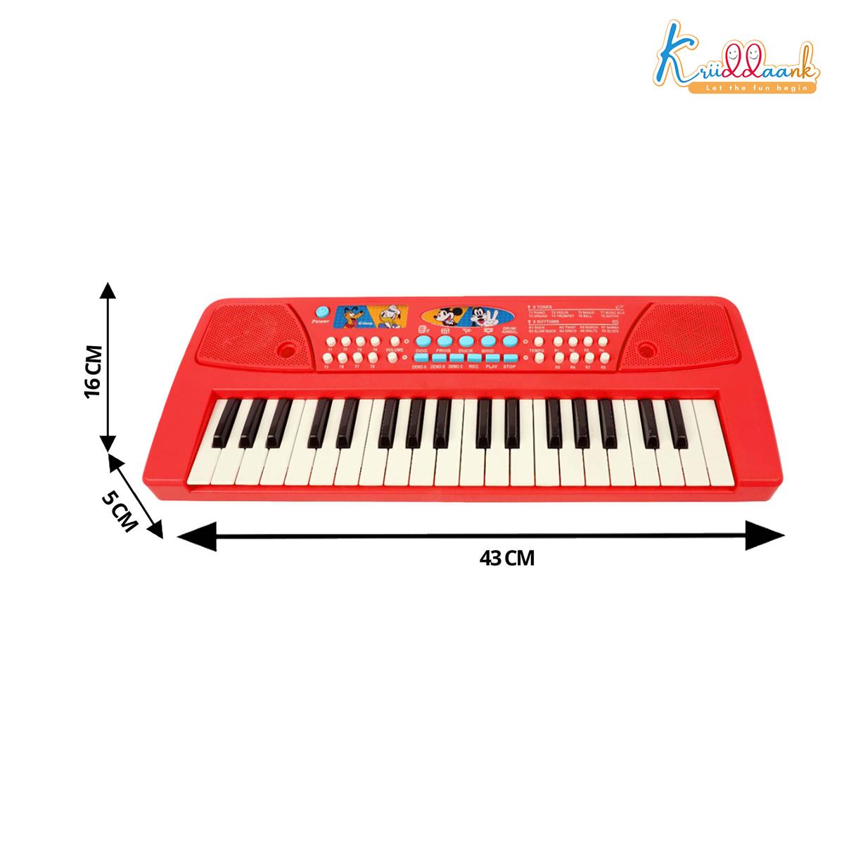 Peppa Pig Theme Musical Keyboard Piano for Toddlers with Microphone & USB - Educational Learning Toy for Kids 3+ Years - 8 Rhythms, 8 Instrument Sounds, Non-Toxic & Child Safe (Pink)