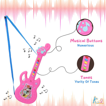 Kriiddaank  Musical Guitar MinnieToddler-Friendly Musical GuitarMinnie Mouse Sing-Along GuitarElectronic Musical Guitar for ToddlersDisney Junior Music Toy for KidsMusical Intrument
