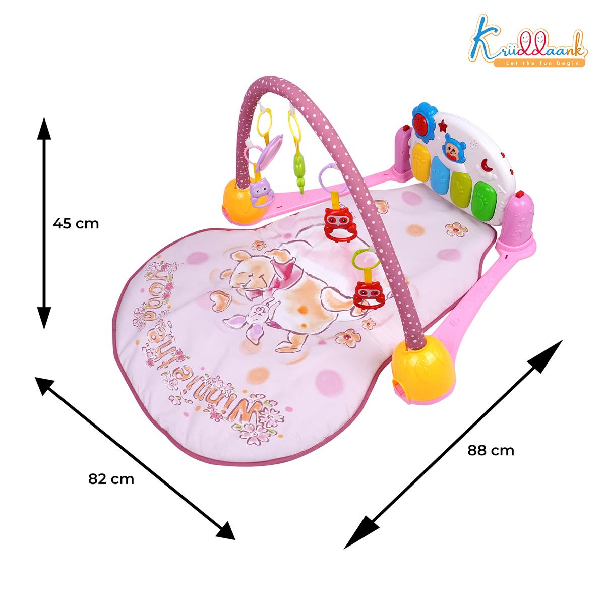 Winnie The Pooh Baby Gym - Activity Musical Mat with Kick & Play Piano, Ultra-Comfort Cushioned Playmat, Rattle & Teether Toys for Infants & Toddlers, Light & Sound Educational Toy