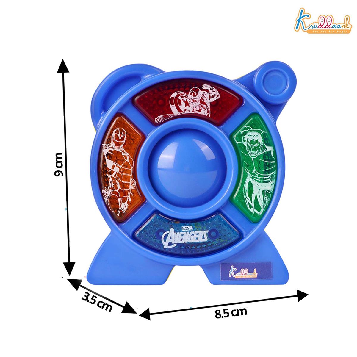 Marvel Avengers Theme Music Set - Star Shaped Guitar Toy for Kids with Lights & Sounds - Portable Educational Musical Toy for Toddlers 3+ Years - Interactive Superhero Gift