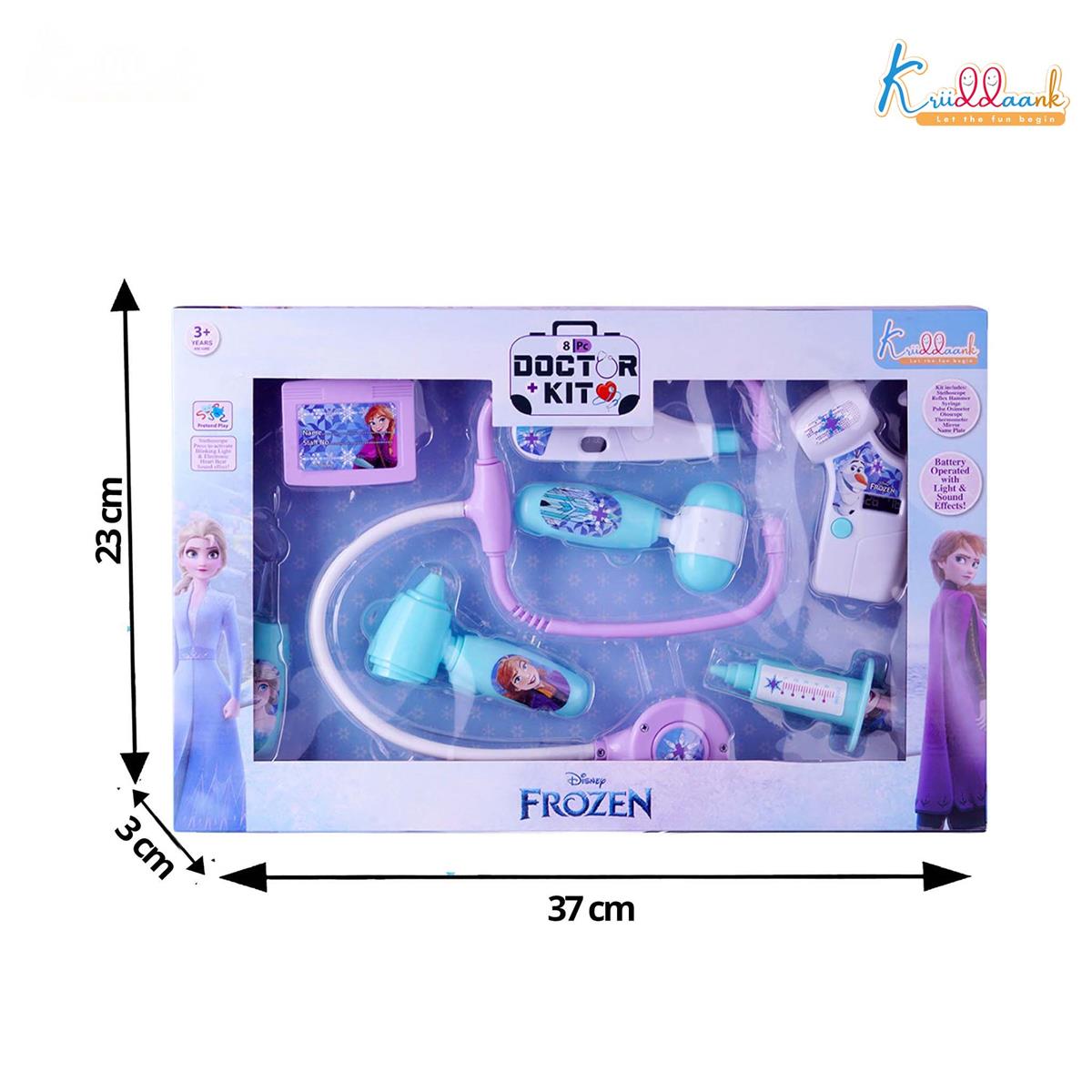 Disney Frozen Doctor Kit for Kids - 8-Piece Battery Operated Medical Play Set with Lights & Sounds, Includes Electronic Stethoscope & Accessories - Fun Pretend Play Toy for Ages 3+ (Turkish Blue)