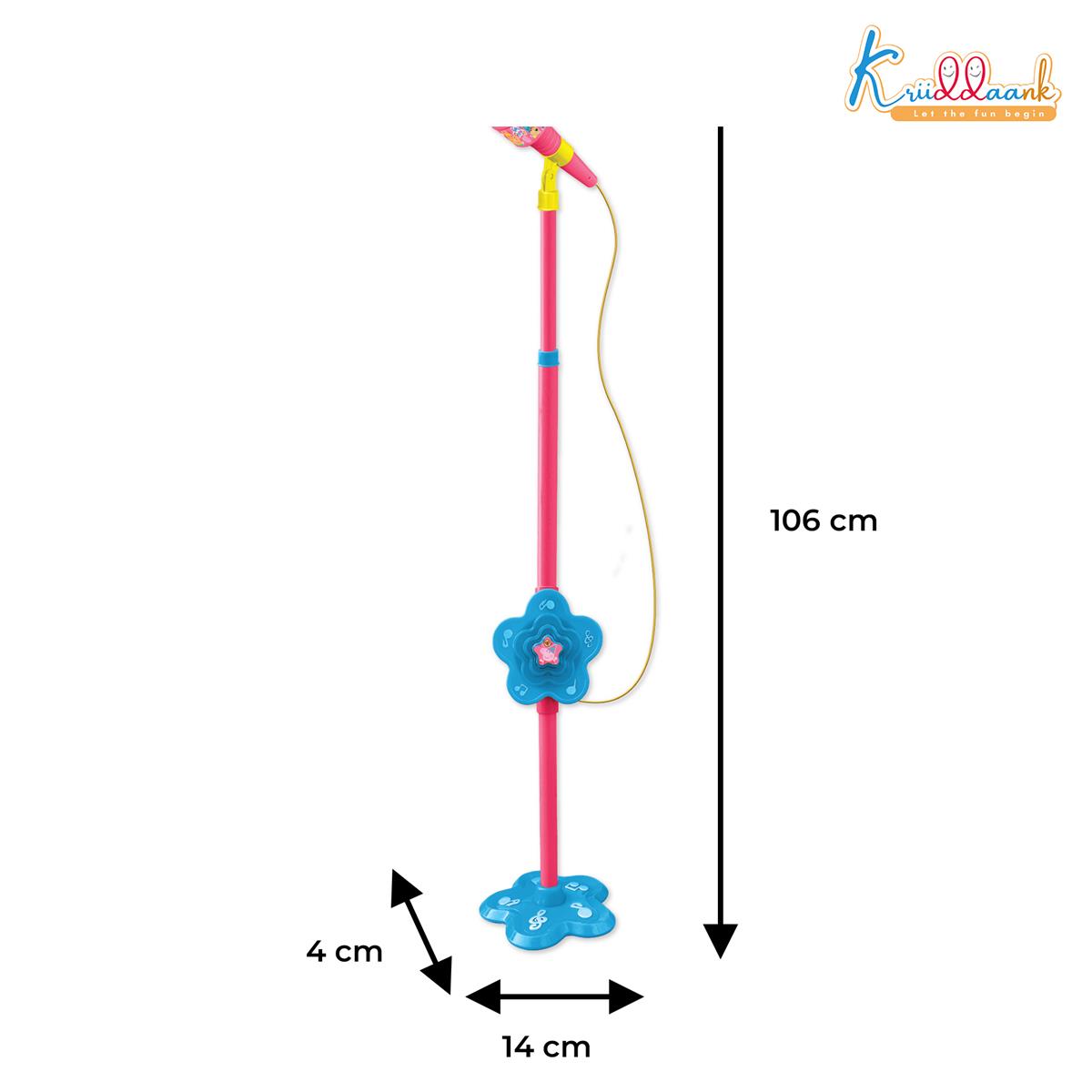 Hasbro Peppa Pig Portable Wireless Karaoke Microphone with Adjustable Stand for Kids - Bluetooth Singing Toy with Echo Control & Voice Amp, Height up to 106cm, Pink Musical Gift for Ages 3+