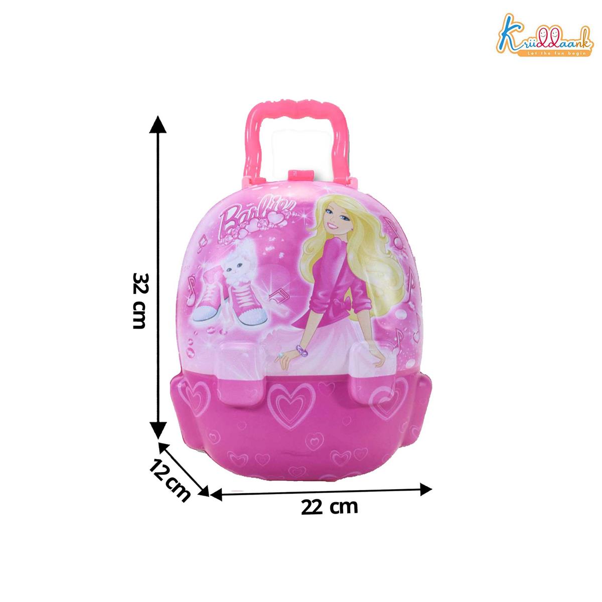 Barbie Kids' Portable 2-in-1 Doctor Kit Backpack & Suitcase with Lights and Sounds - 8 Piece Pretend Play Medical Set for Girls & Boys Ages 3+ - Educational Roleplay Toy (Pink)