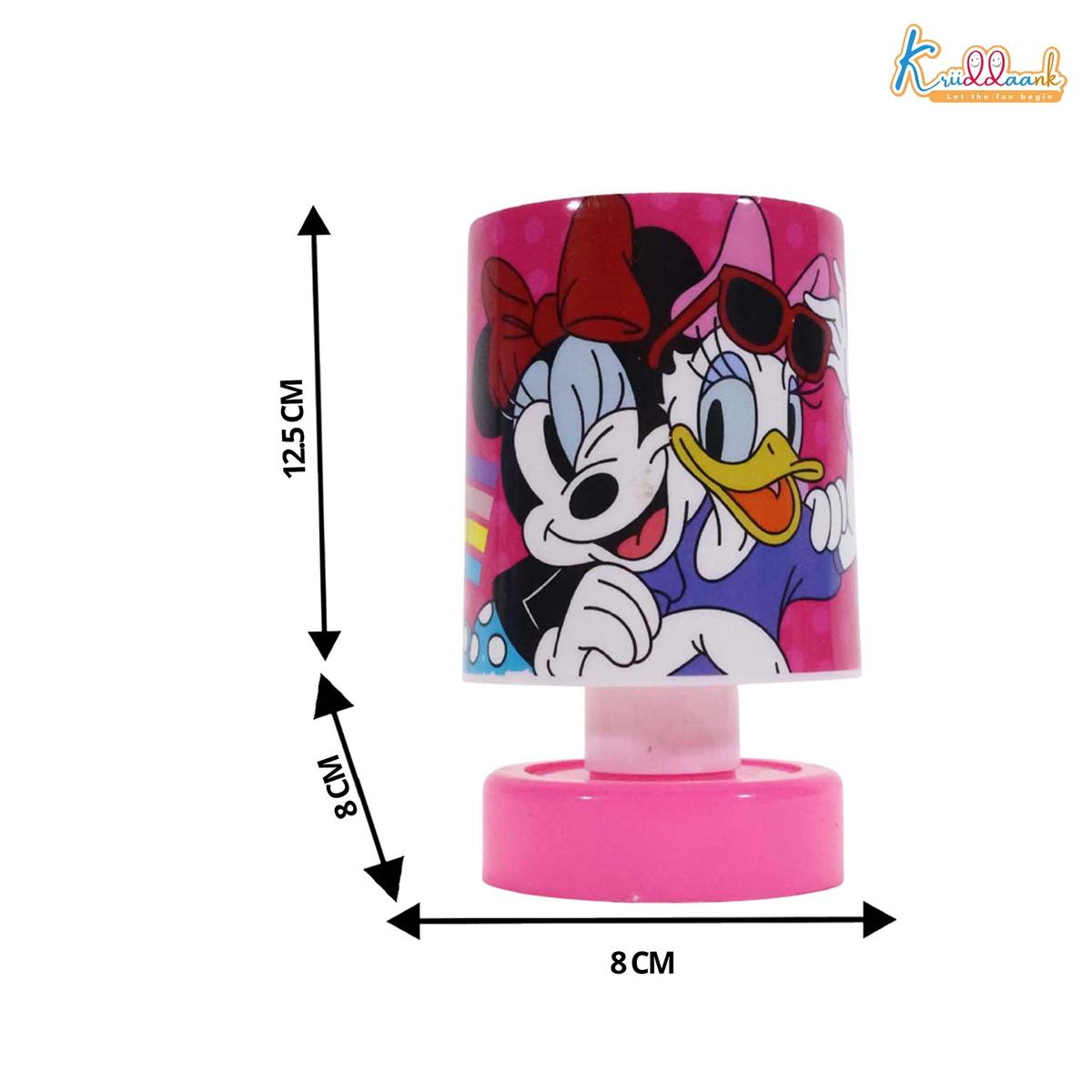 Minnie Mouse Themed Table Lamp for Kids - Push & Glow Night Light, Portable Battery Operated Bedside Lamp for Girls' Bedroom, Nursery Decor & Birthday Gift, Lightweight & Safe for Ages 3+