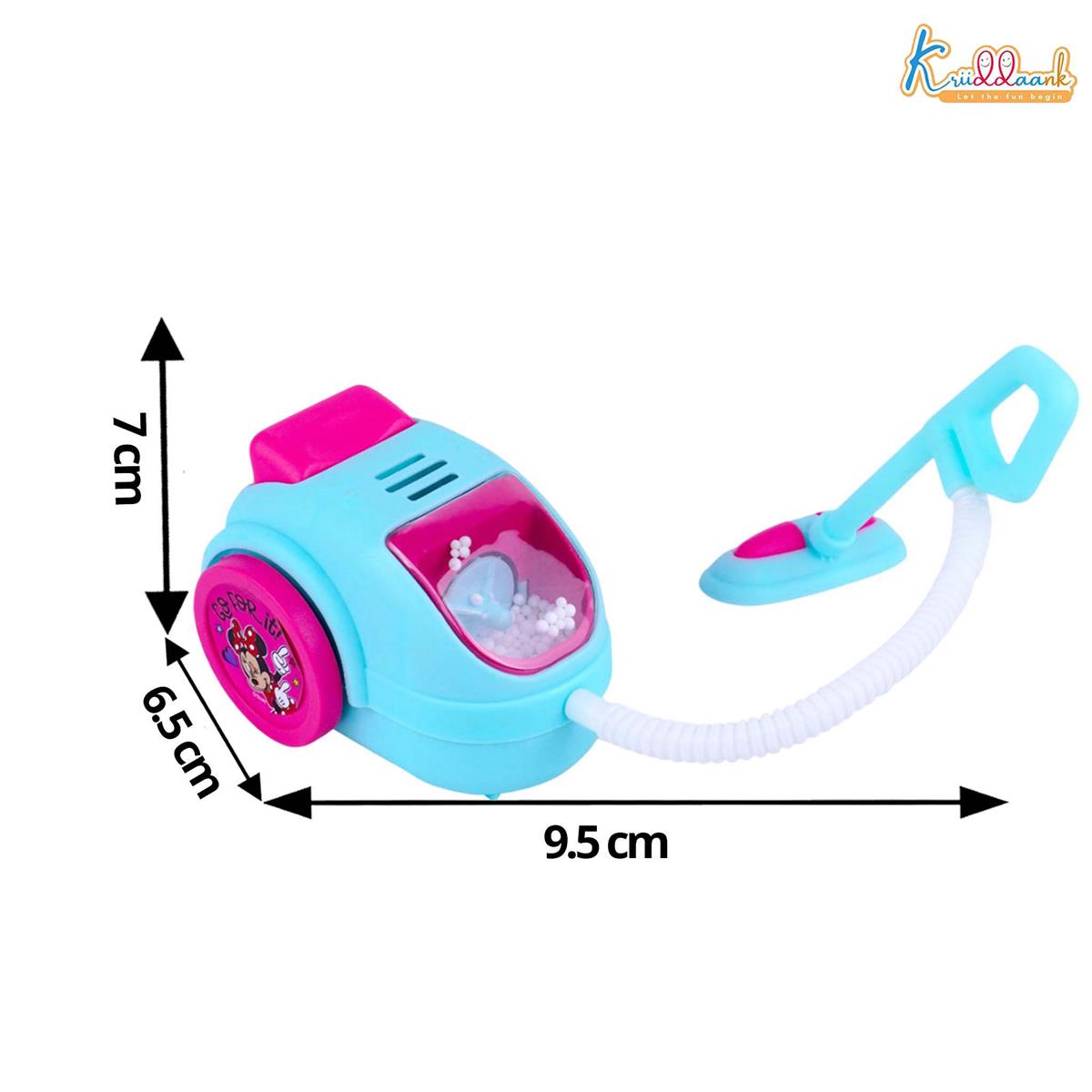 Minnie Mouse Theme Vacuum Cleaner Toy for Kids - Battery Operated Pretend Play Housekeeping Set with Lights - Early Educational Cleaning Toy for Girls & Boys Ages 3+ - Safe & Durable Pink Toy