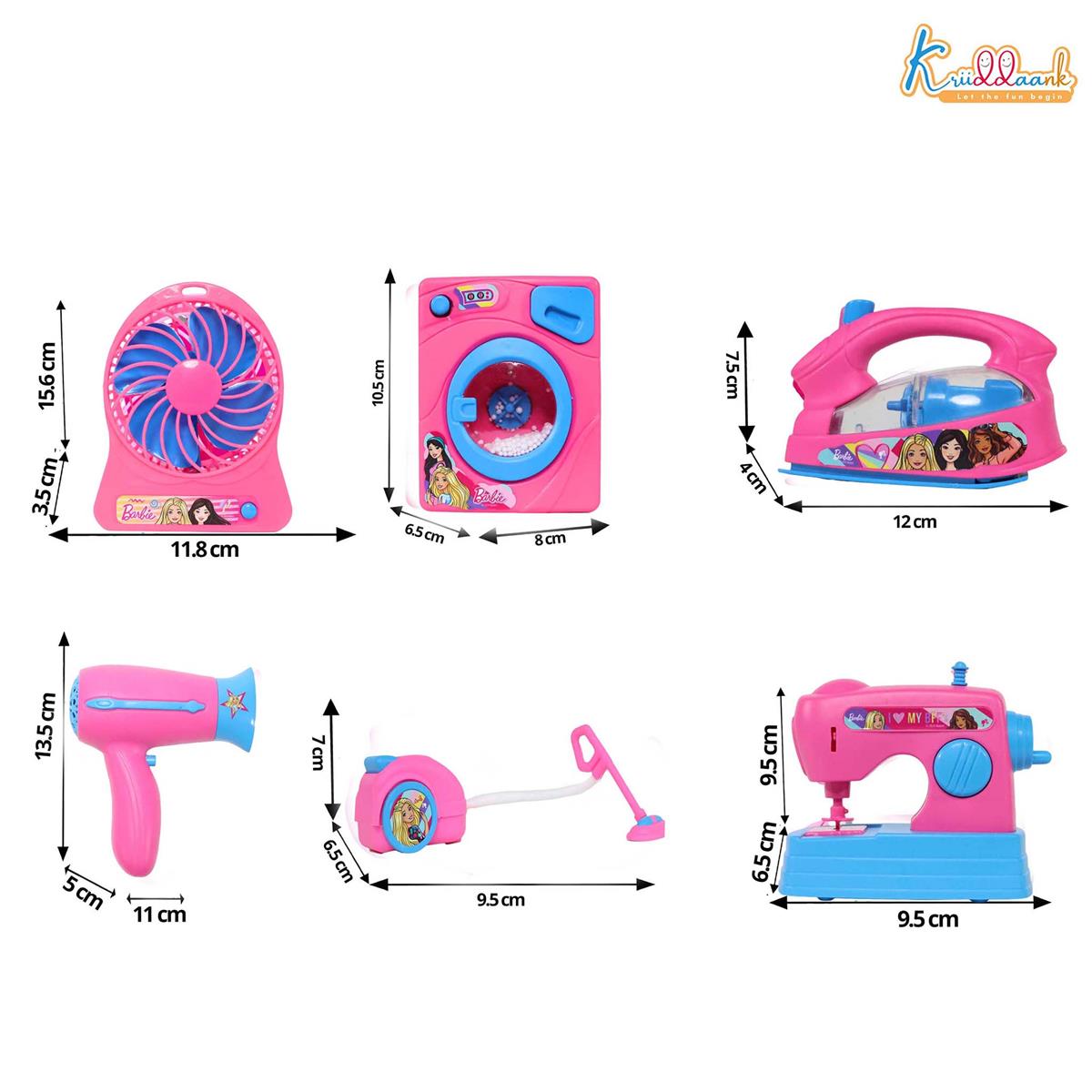 Peppa Pig Mini Household Toys Set (6 Piece) - Interactive Role Play Set for Kids 3+ Years with Washing Machine, Vacuum, Sewing Machine, Fan & Hair Dryer - Battery Operated, Safe & Gift-Friendly
