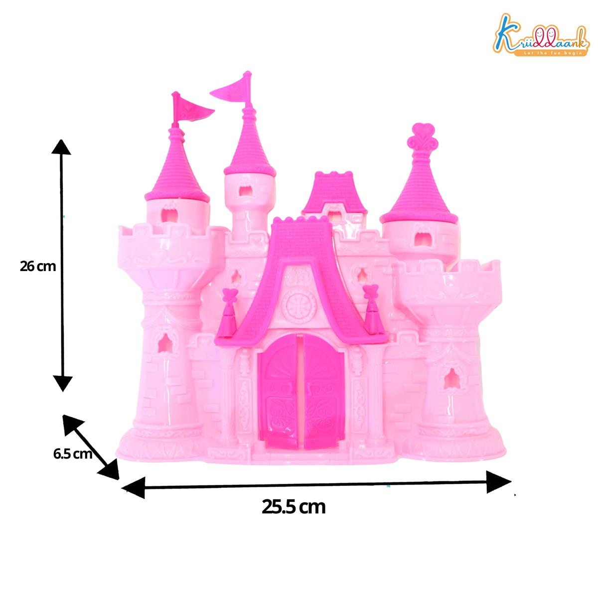 Portable Royal Castle Playset Unicorn Theme for Girls with Dollhouse Furniture, Mini Princess House Toy with Accessories, Educational Gift for Kids 3+ Years Old, Travel-Friendly & Safe