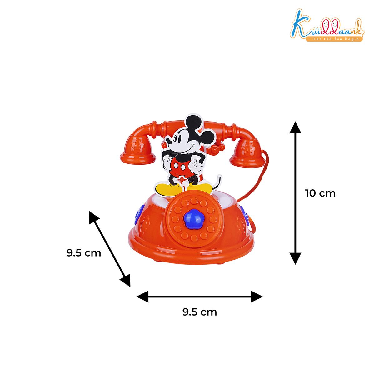 Mickey Mouse Talking Telephone Toy for Kids - Disney Pretend & Play Musical Landline Phone with Interactive Sounds - Educational & Fun Gift for Boys & Girls Ages 3+