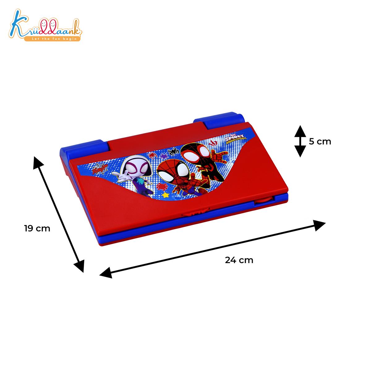 Spiderman Educational Laptop for Kids 3+ Years - Interactive Learning Toy with 20 Activities, Mouse Control, Alphabet & Number Games, Music & Melody - Marvel Superhero Theme, Red & Blue
