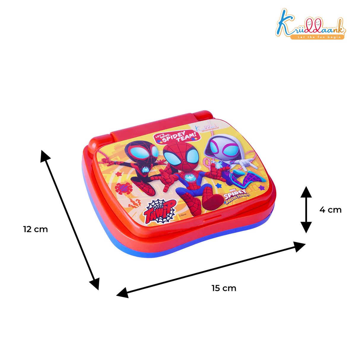 Spiderman Educational Laptop for Kids - Interactive Alphabet & Number Learning Toy with Music & Sound, Early Development Preschool Computer, Safe & Non-Toxic Learning Tool for Ages 3+
