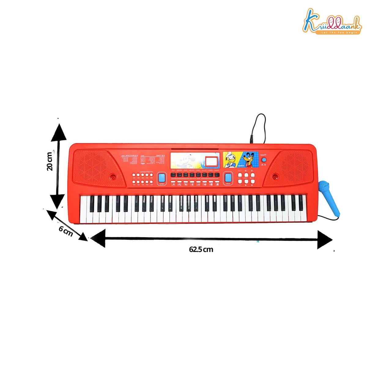Mickey Keyboard Piano for Kids - 60 Keys Digital Piano with Microphone & USB Power - 61 Scale Organ Keys, 17 Instrument Sounds, 10 Rhythms, 6 Demo Tunes - Educational Musical Toy for Toddlers 3+