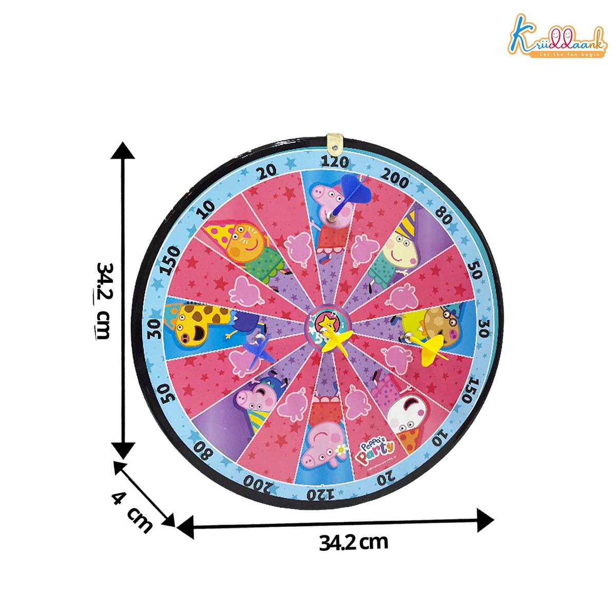 Peppa Pig 2-in-1 Flip N Play Board Game - Magnetic Dartboard & Classic Ludo Set for Kids | Safe Indoor Target Game with Dice, Darts & Pawns | Fun Family Game for Boys & Girls Ages 3+