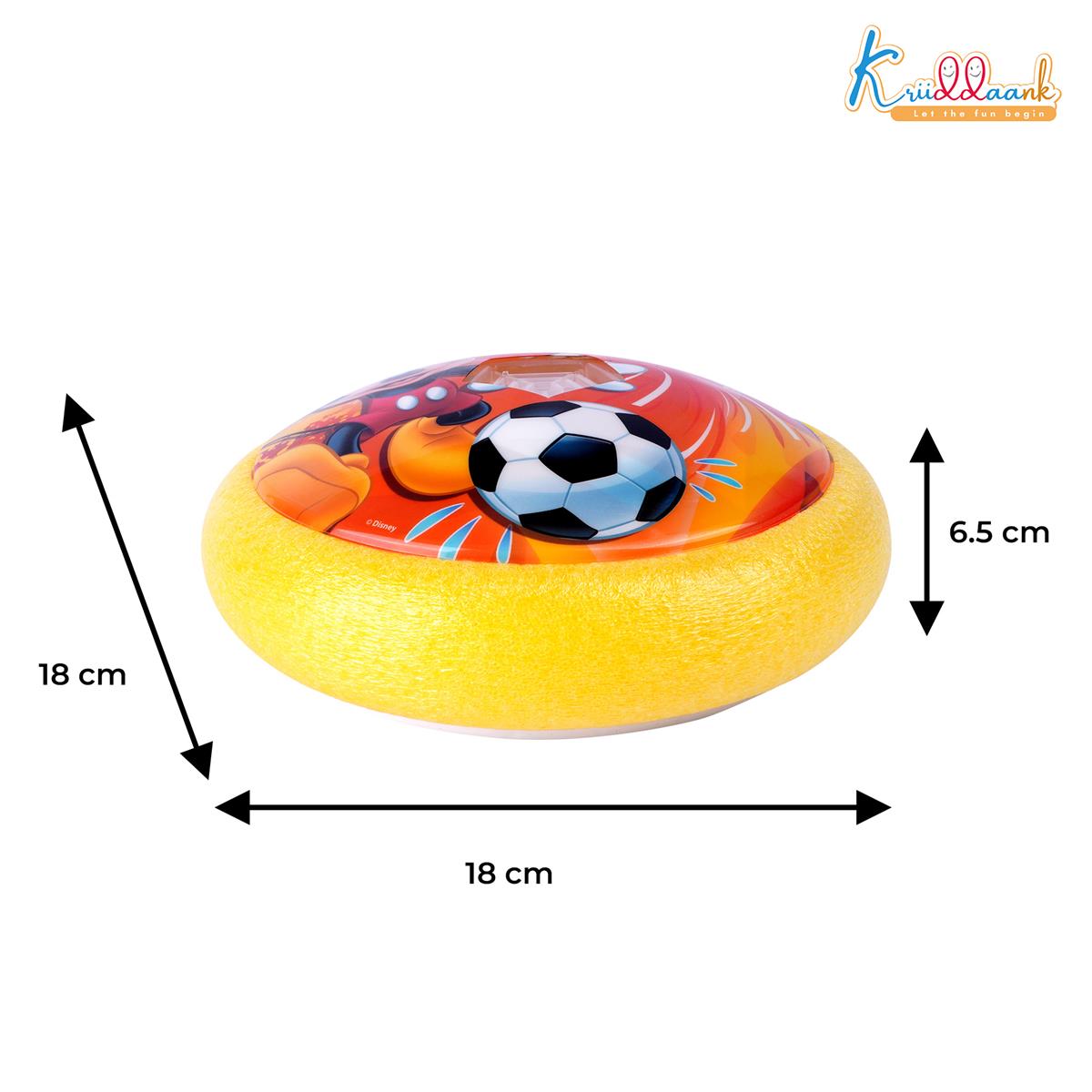 Disney Mickey Hover Football - LED Light Up Air Power Soccer Ball for Kids - Safe Indoor Game with Soft Foam Bumper - Interactive Sport Toy for Boys & Girls Ages 3+ - Ideal Birthday Gift