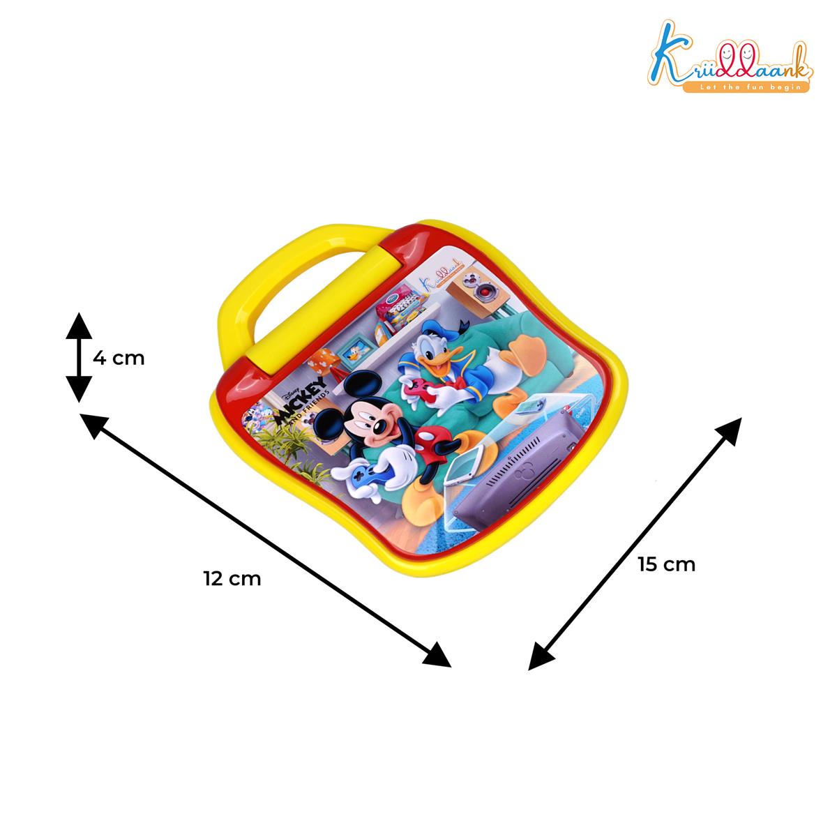 LTS Mickey Mouse Theme Educational Laptop for Kids - Interactive Preschool Learning Toy with Alphabet, Numbers & Word Pronunciation, Battery Operated English Computer for Boys & Girls 3+ Years