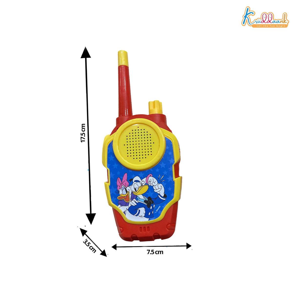 Mickey Mouse Walkie Talkie Set for Kids - 75m Range 2-Way Radios for Boys & Girls, Red, Battery Operated Outdoor Communication Toy for Camping & Hiking, Non-Toxic & Child Safe - Ideal Gift for Age 3+
