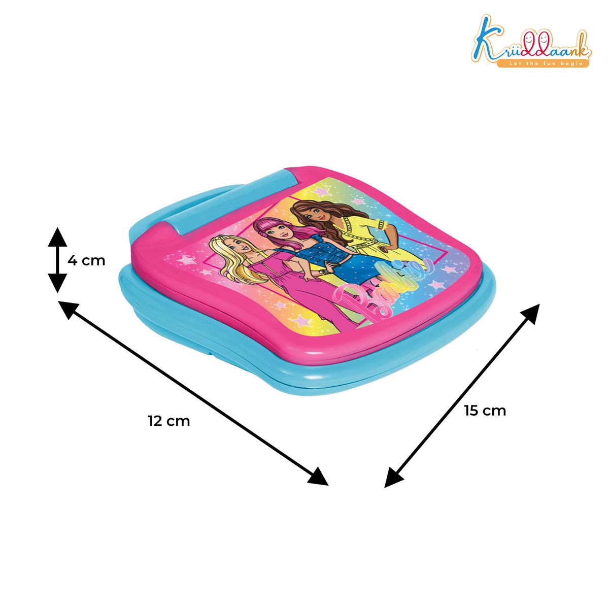 Barbie Educational Laptop with Screen for Kids - Interactive ABC & 123 Learning Toy for Preschoolers - Pink Electronic Learning Computer for Girls 3+ Years - Early Development & Fine Motor Skills