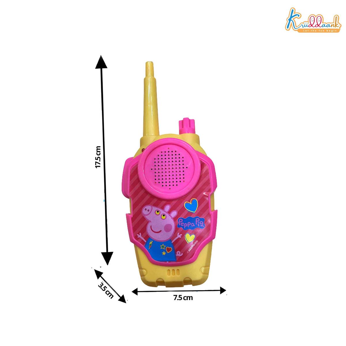 Peppa Pig Walkie Talkie Set for Kids - 75m Long Range 2-Way Radio Toy - Pink, Non-Toxic & Child Safe - Ideal for Camping, Hiking & Roleplay - Gift for Boys & Girls Ages 3+