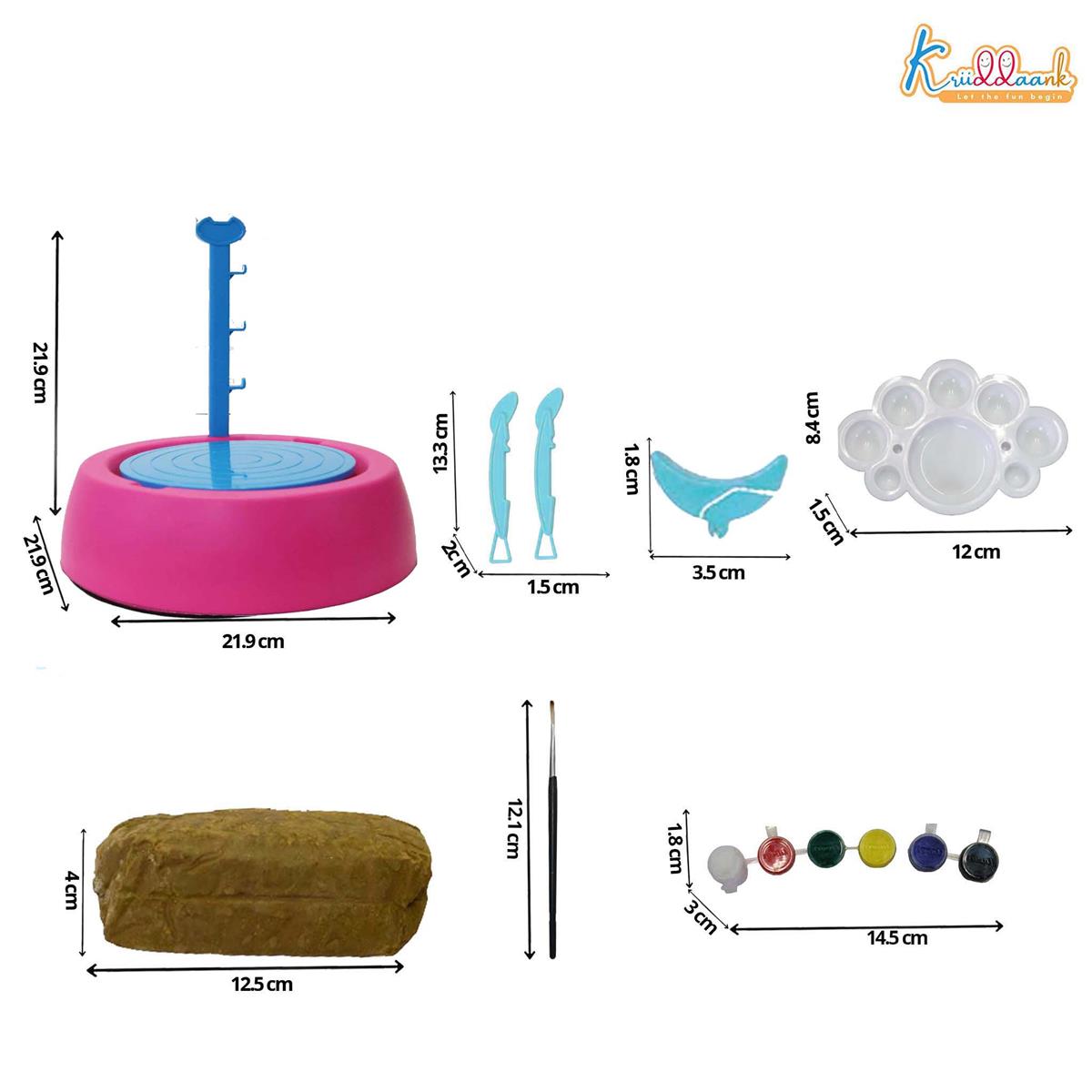 Hasbro Peppa Pig Theme Pottery Wheel Kit - DIY Clay Art & Craft Set for Kids 8+ with 800g Clay, 6 Acrylic Paints & Sculpting Tools - Educational & Creative Birthday Gift for Girls & Boys