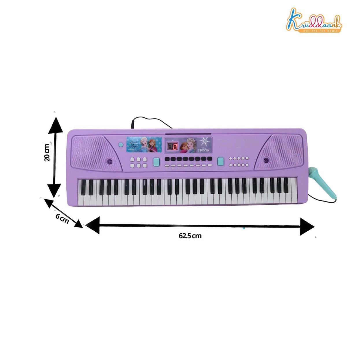Frozen Keyboard Piano for Kids - 61 Scale Organ Keys Digital Musical Toy with Microphone, 16 Tones, 10 Rhythms, Recording & Playback, USB & Battery Powered, Learning Gift for Girls Age 3+