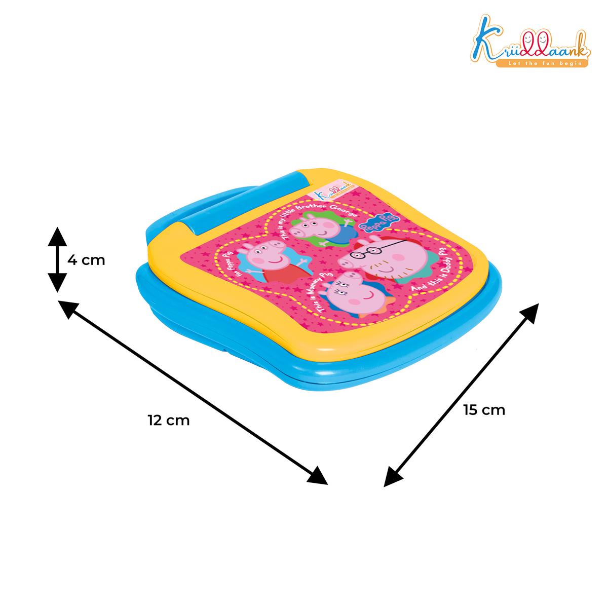 Peppa Pig Educational Laptop for Kids - Interactive Learning Toy with Screen, Music & Sounds - Pre-School Alphabet, Numbers & Word Pronunciation - Safe & Durable Electronic Toy for Ages 3+
