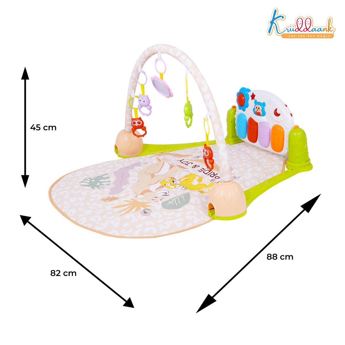 Lion King Theme Musical Baby Gym with Hanging Toys for Infants | Activity Play Mat with Piano Keyboard, Lights, Music & Rattles | 0-3 Years | Developmental Tummy Time Gym for Boys & Girls