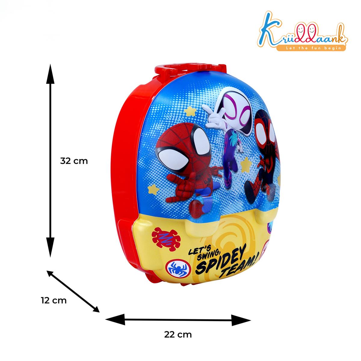 Spiderman Battery Operated Doctor Suitcase Play Kit for Kids 3+ Years - 2-in-1 Backpack Medical Set with Light & Sound Stethoscope, 8 Realistic Pieces, Pretend Play Roleplay Toy for Boys - Blue