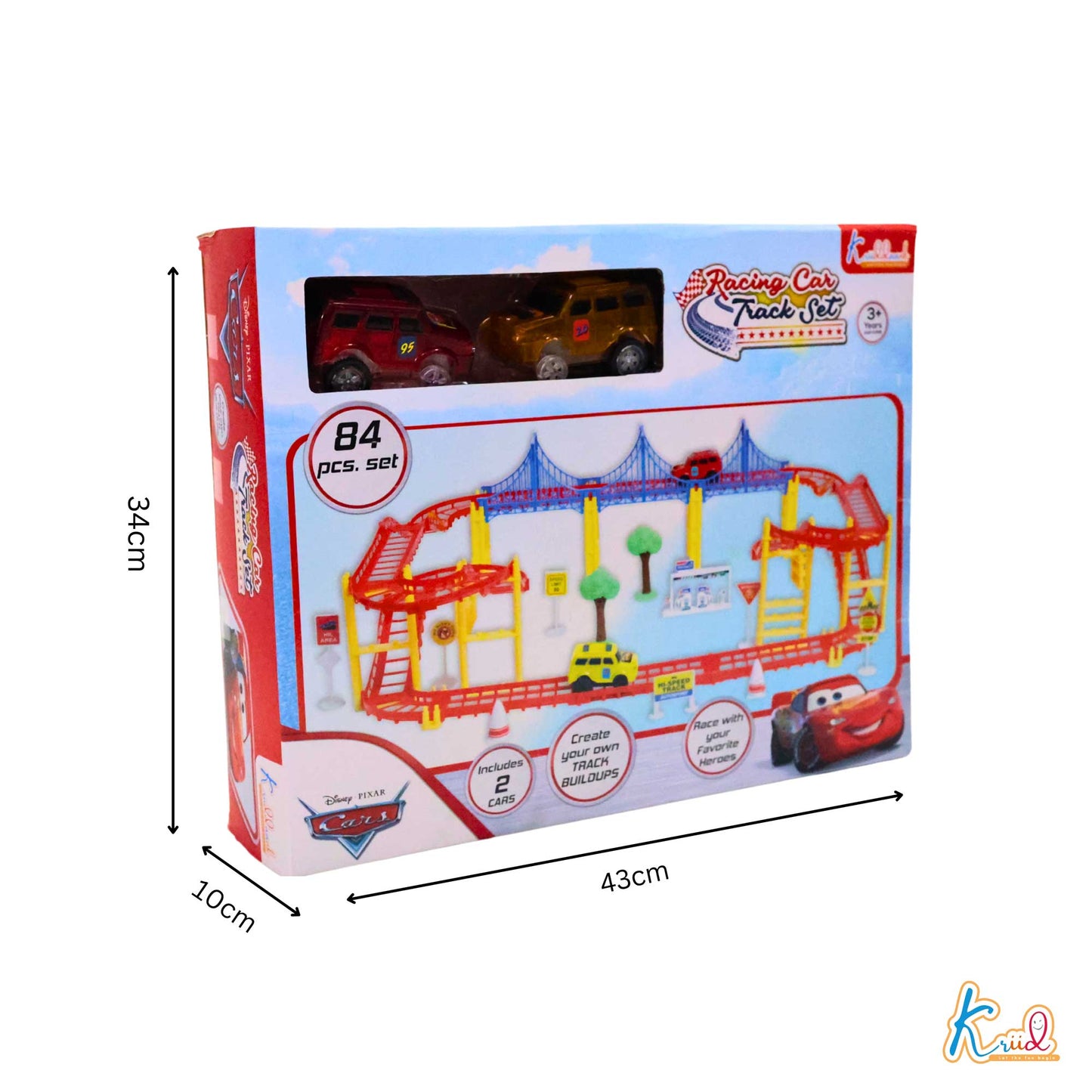 Kriiddaank  Car Track-Medium CarsCar track set with rampsRacing track with jumps and stuntsCar track set for kidsGlow-in-the-dark racing trackInteractive track for endless playtime