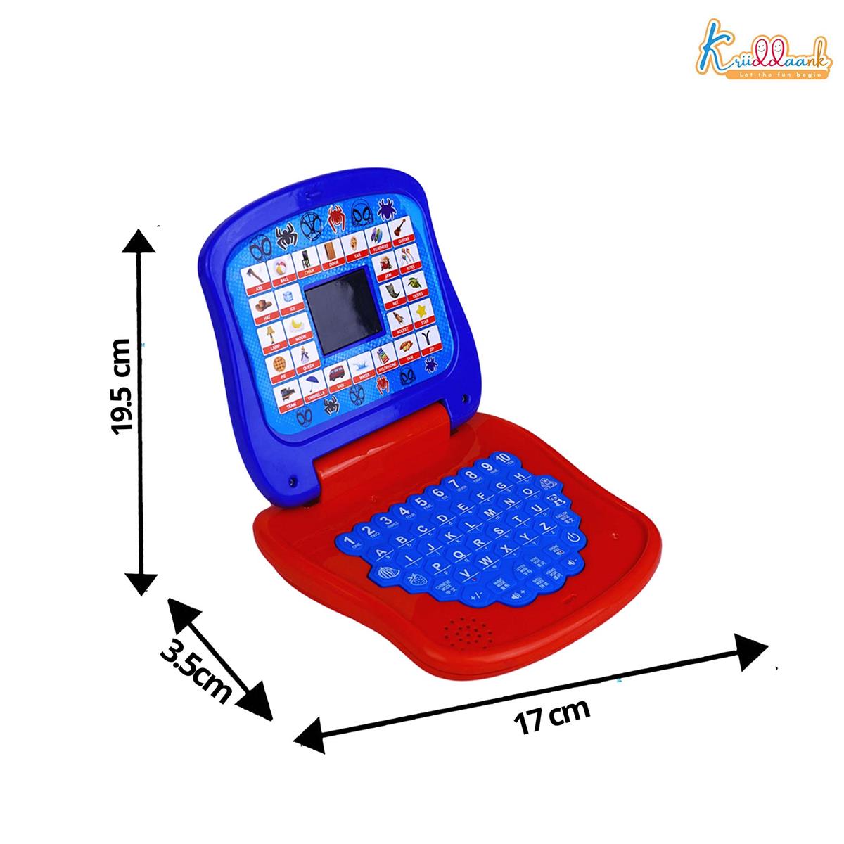 Spiderman Educational Learning Laptop Toy for Kids with LED Display & Music, Preschool Computer for Boys & Girls 3+ Years, ABC Alphabet & Number Learning, Blue & Red