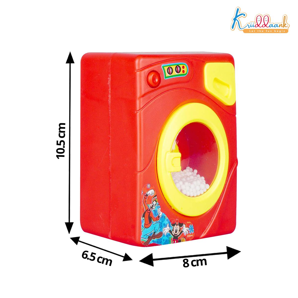Mickey Family Interactive Mini Washing Machine Toy for Toddlers - Battery Operated Home Appliance with Realistic Sounds & Motion - Disney Mickey Pretend Play Laundry Set for Kids Ages 3+