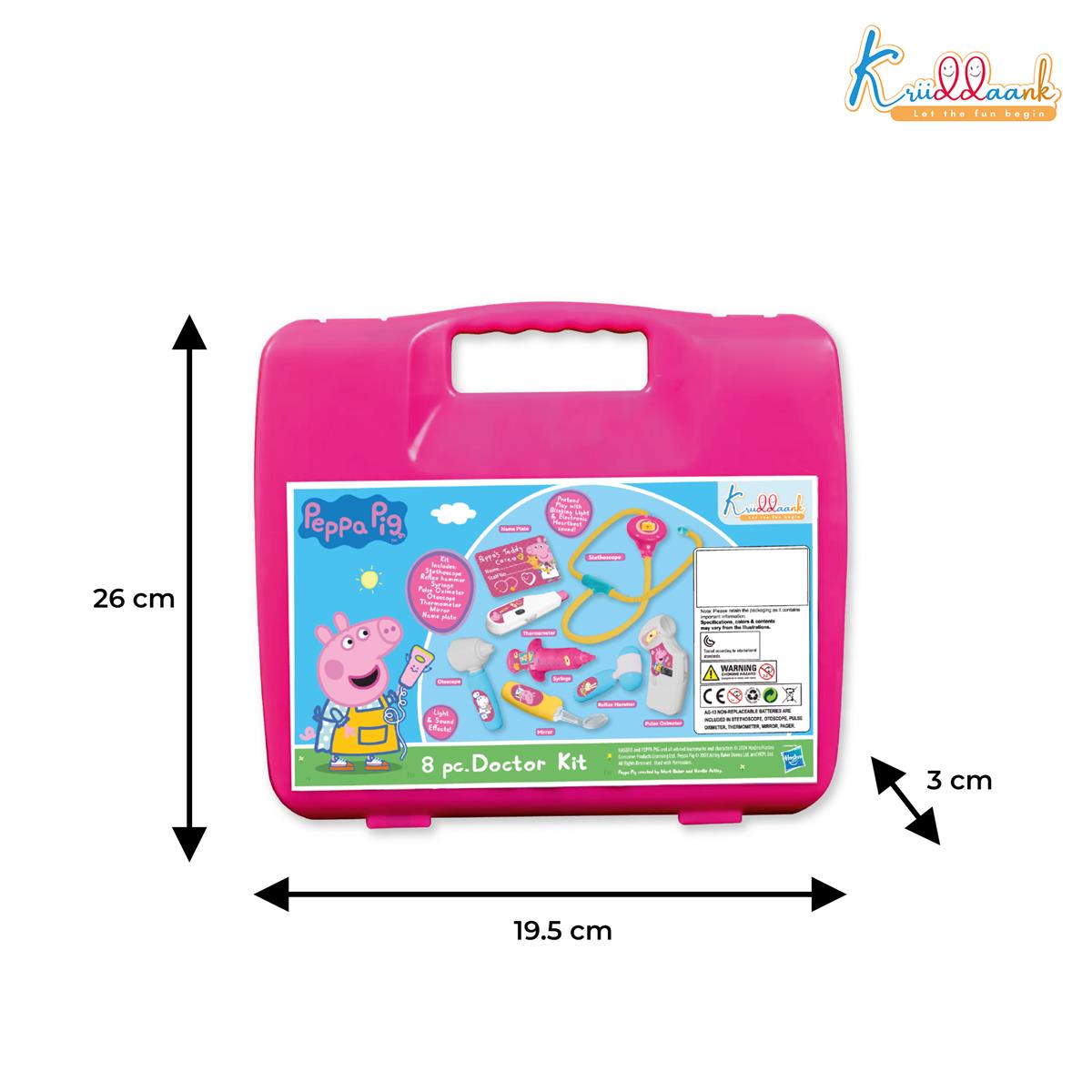 Barbie 8 Pieces Doctor Set for Girls 3Y+, Pink Pretend Play Medical Kit with Light and Sound Stethoscope, 100% Non-Toxic & Gift-Friendly Educational Toy for Kids