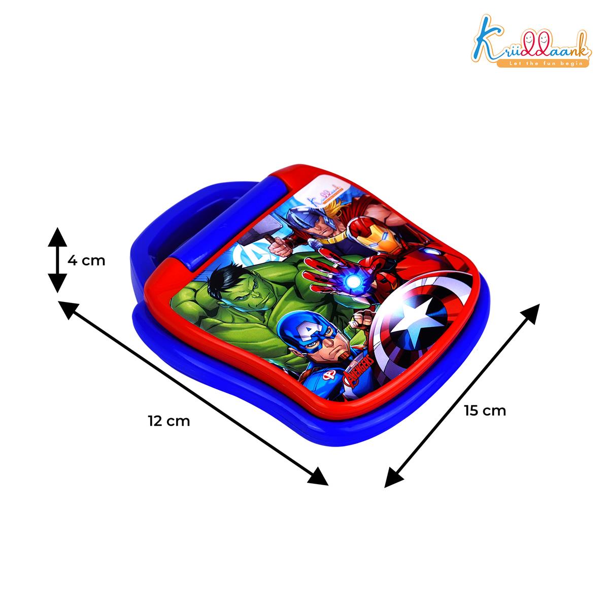 Marvel Avengers Theme Educational Laptop for Kids - Interactive Pre-School Learning Toy with Screen, Music, Alphabet & Number Keys - Fun Educational Gift for Boys & Girls 3+ Years (Red & Blue)