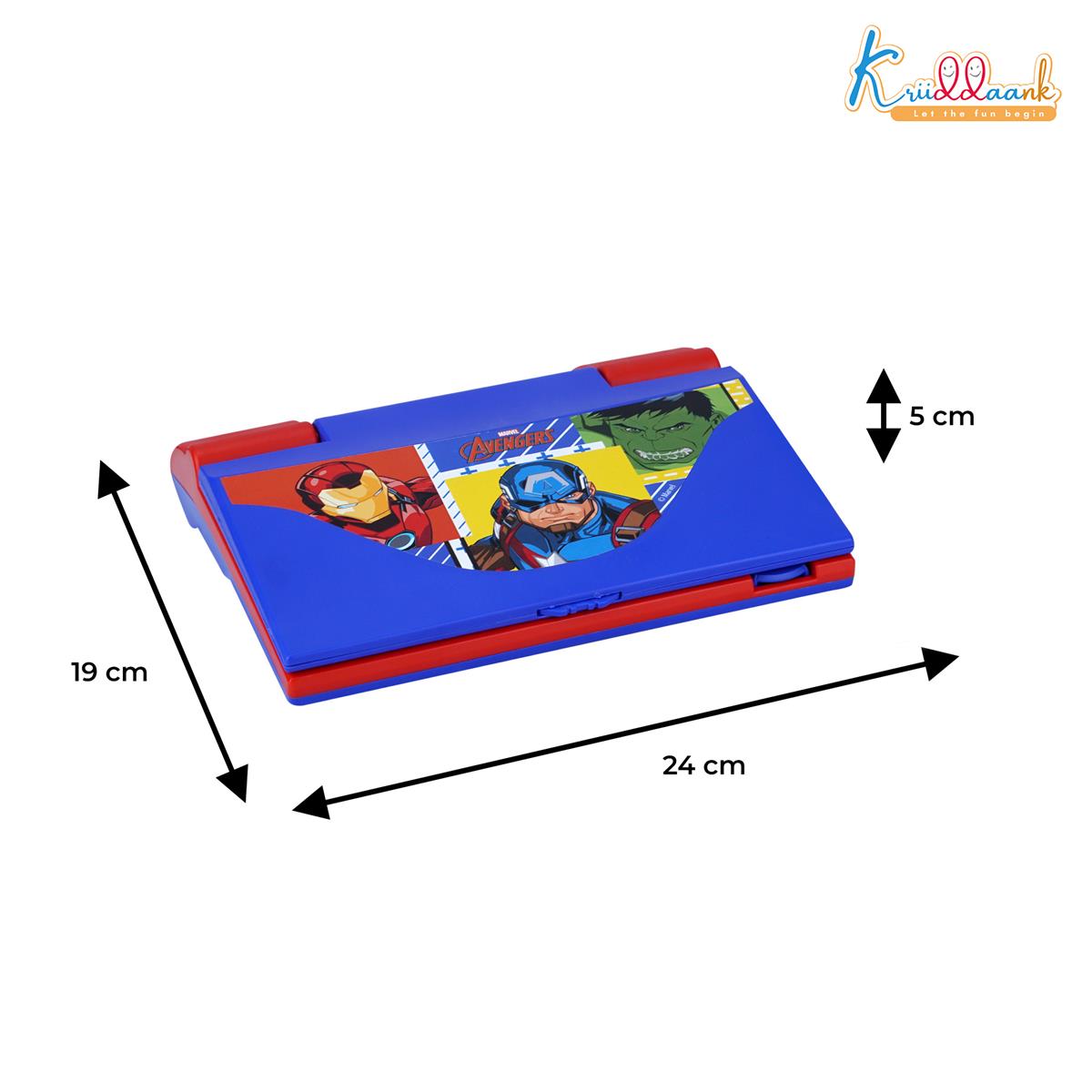 Kriiddaank Avengers Educational Laptop for Kids, 20 Learning Activities for 3+ Year Old Boys, Interactive Toy for Alphabet, Numbers, Math, Music & Logic, Memory Skill Development, Red