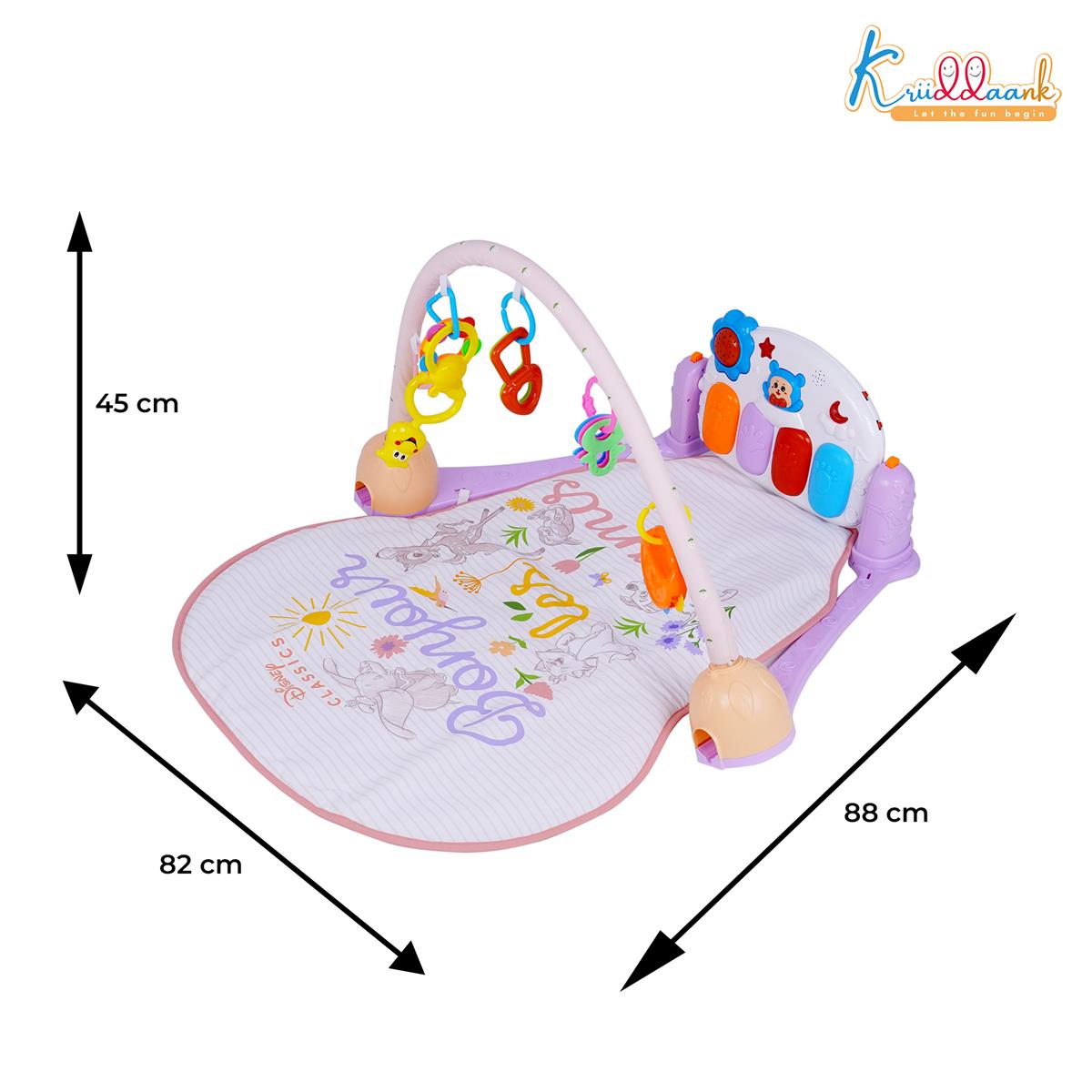 Classic Theme Musical Baby Gym for Infants with Piano Keyboard, Lights & Hanging Toys | Disney Classic Activity Play Mat for 0-3 Years | Sensory Development Floor Gym for Boys & Girls (Multicolor)