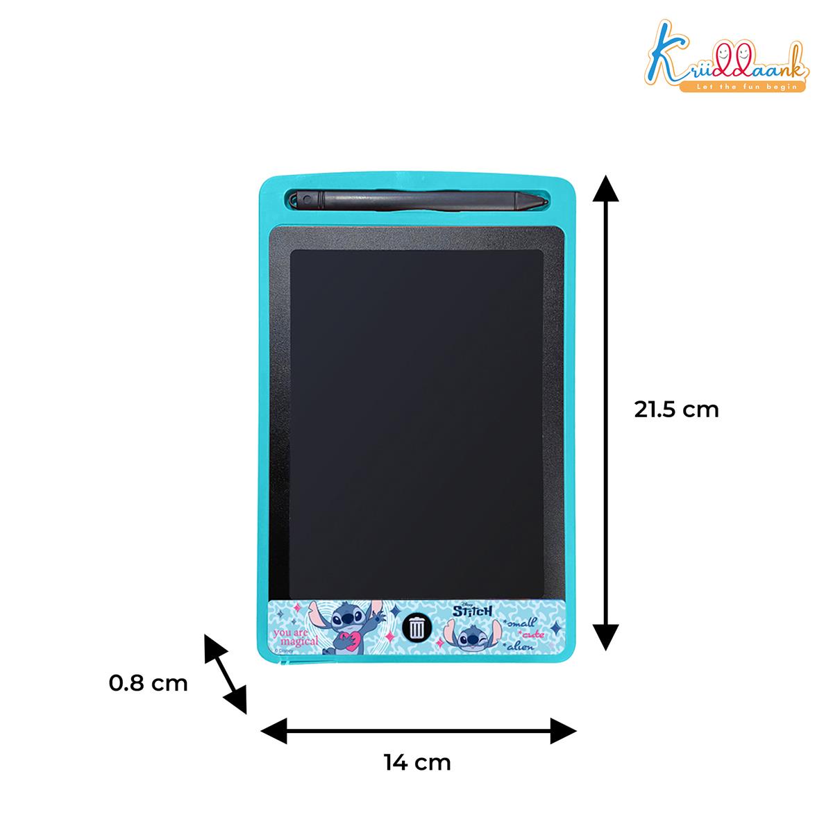 Kriiddaank Stitch Theme LCD Writing Tablet for Kids, 8.5 Inch Electronic Drawing Pad & Magic Slate, Portable Rewritable Doodle Board, Birthday Gift for Boys & Girls 3-9 Years Old, Blue