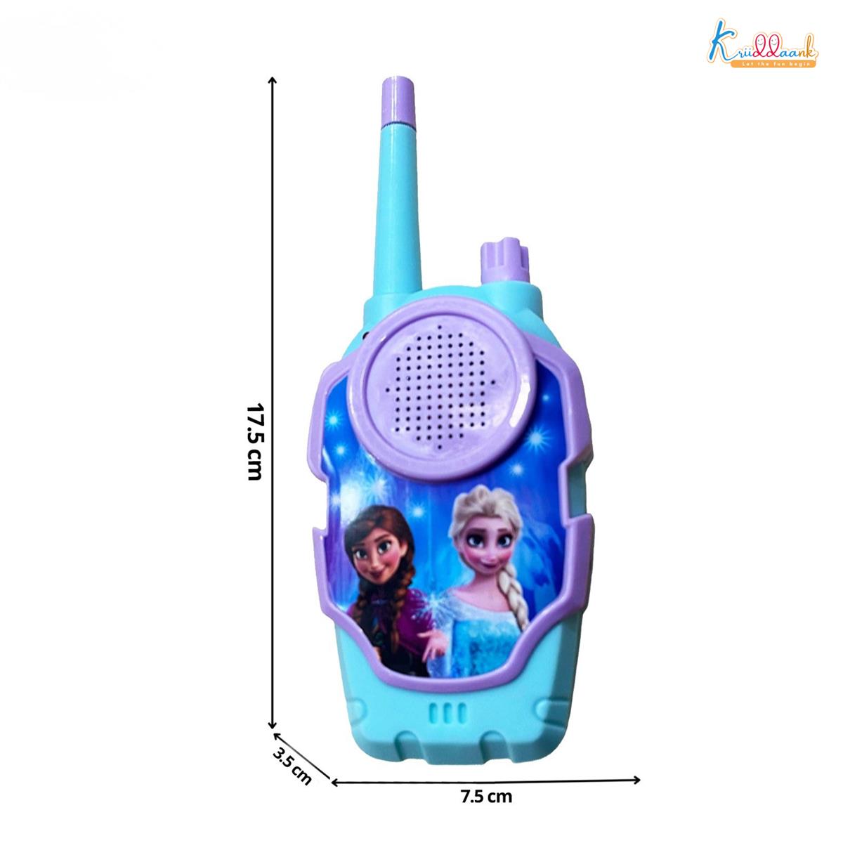 Frozen Walkie Talkie Set for Kids - 75m Range 2-Way Radio Toys for Boys & Girls Age 3+ - Turkish Blue Portable Communication Device for Camping & Hiking - 100% Non-Toxic & Child Safe (2 Pieces)