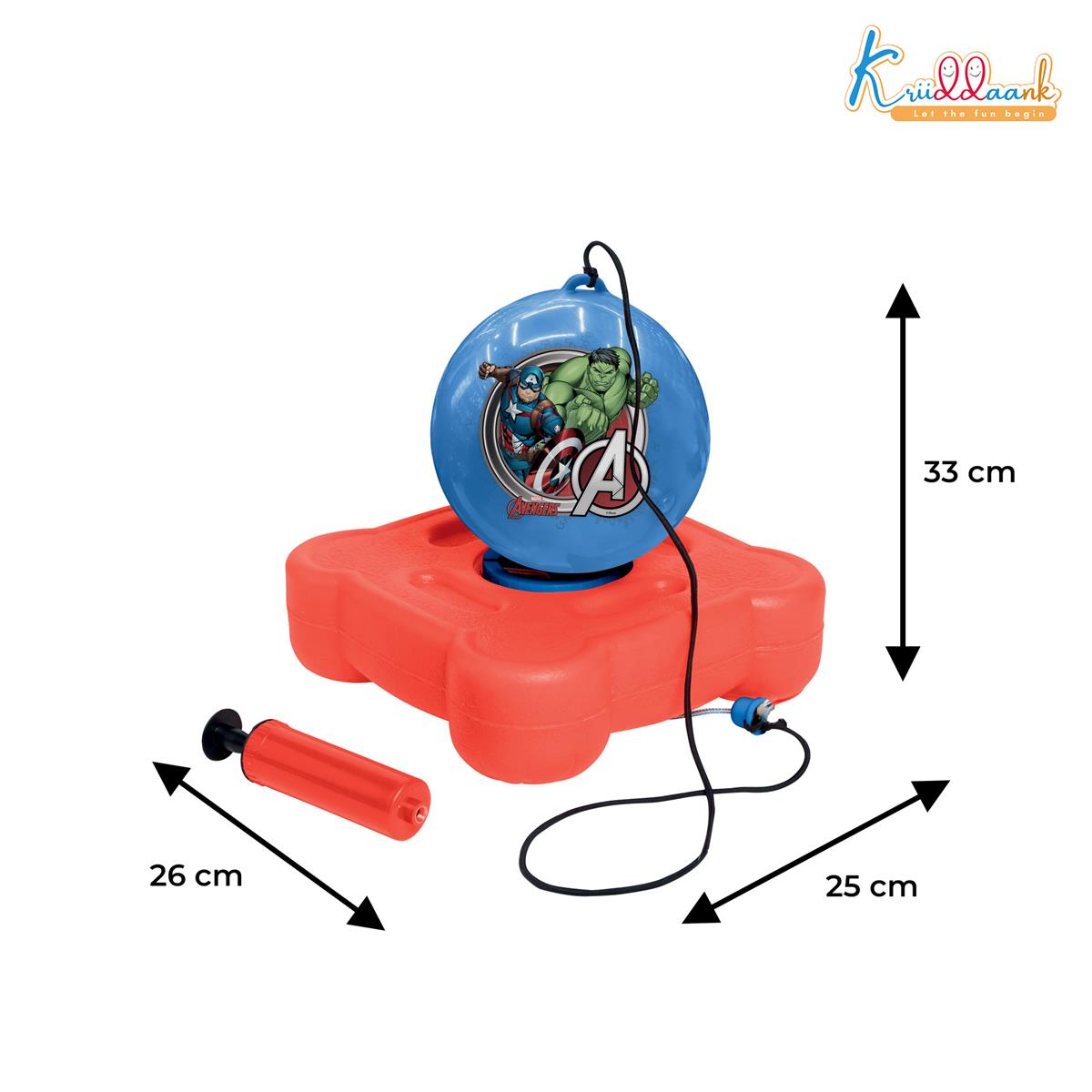 Marvel Avengers Reflex Soccer Ball - Solo Training Kit for Kids | Indoor & Outdoor Football Practice Set | Adjustable Recoil Action Rebounder | Portable Soccer Skills Trainer for Boys & Girls 3+