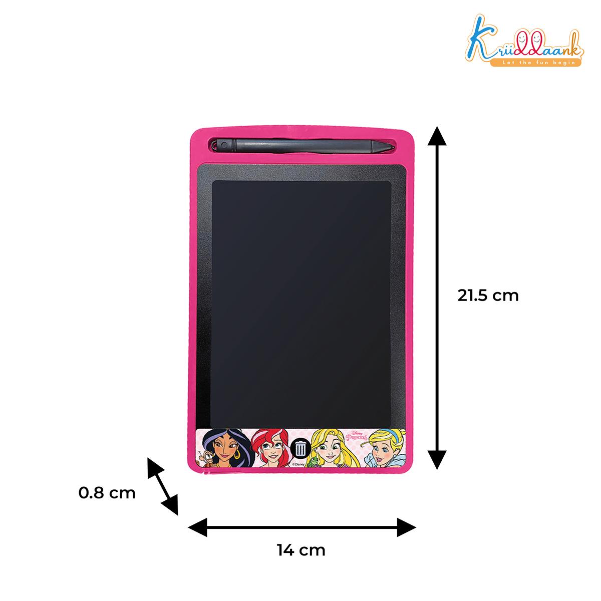 Kriiddaank Princess LCD Writing Tablet, 8.5 Inch Electronic Drawing Pad for Kids, Reusable Doodle Board & Magic Slate, Toddler Travel Toy & Birthday Gift for 3-12 Year Old Girls, Pink